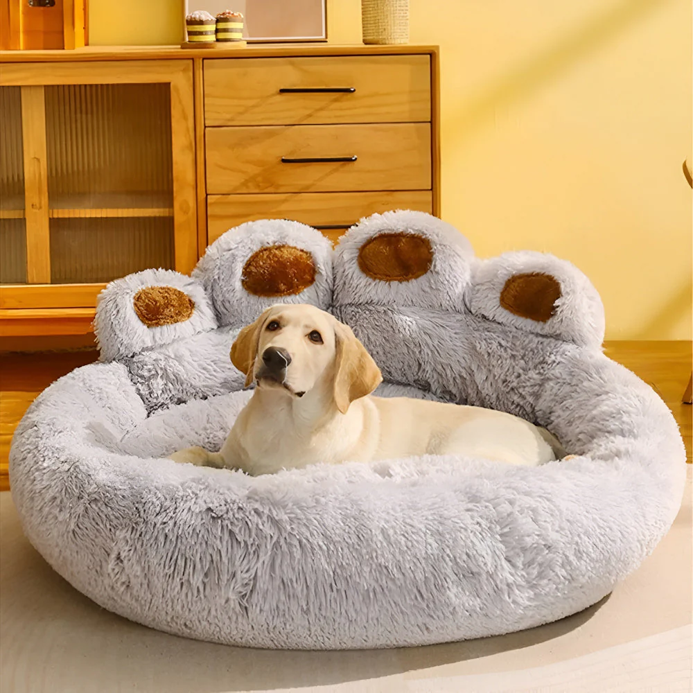 Furry Paw-Shaped Pet Bed - Image 6