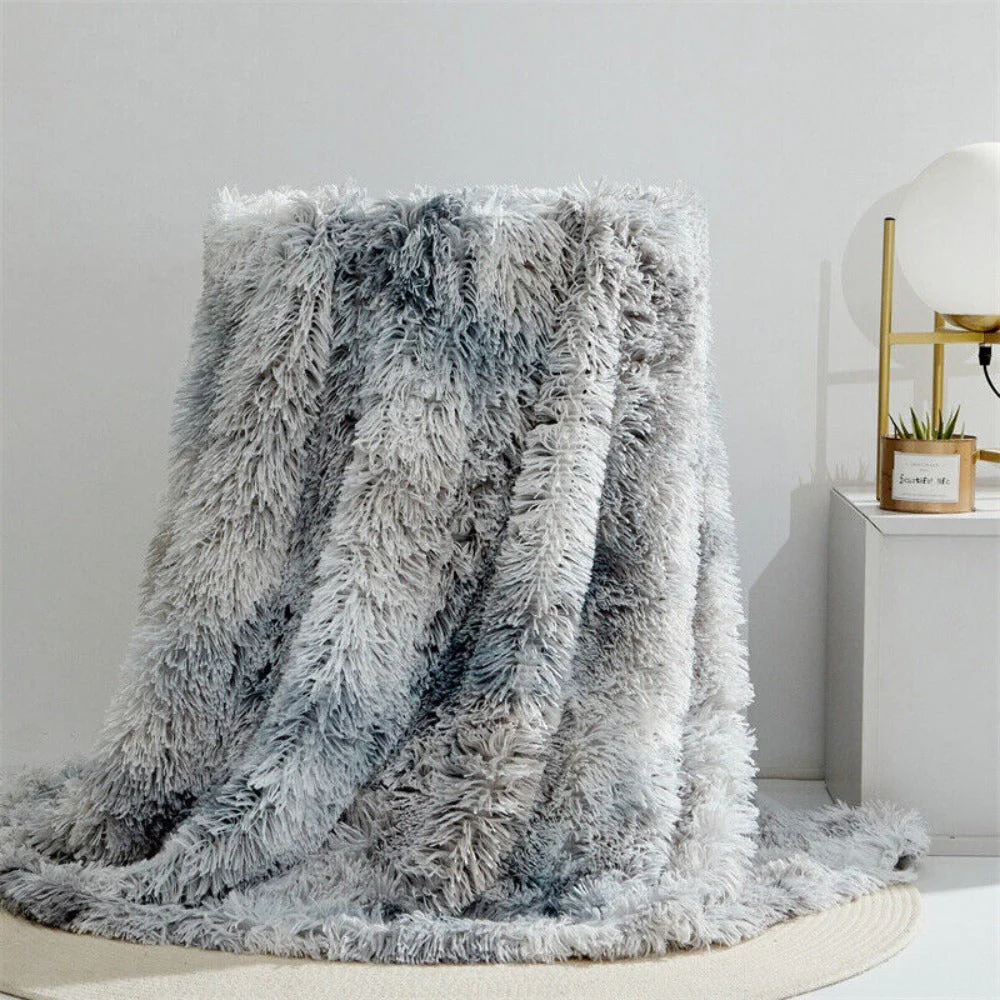 Fuzzy Faux Fur Blanket Throw - Image 3