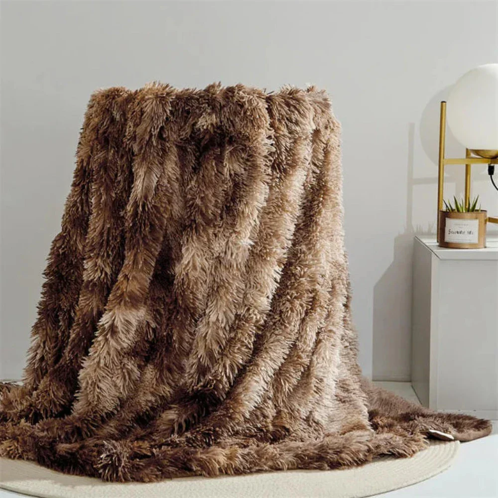 Fuzzy Faux Fur Blanket Throw - Image 4