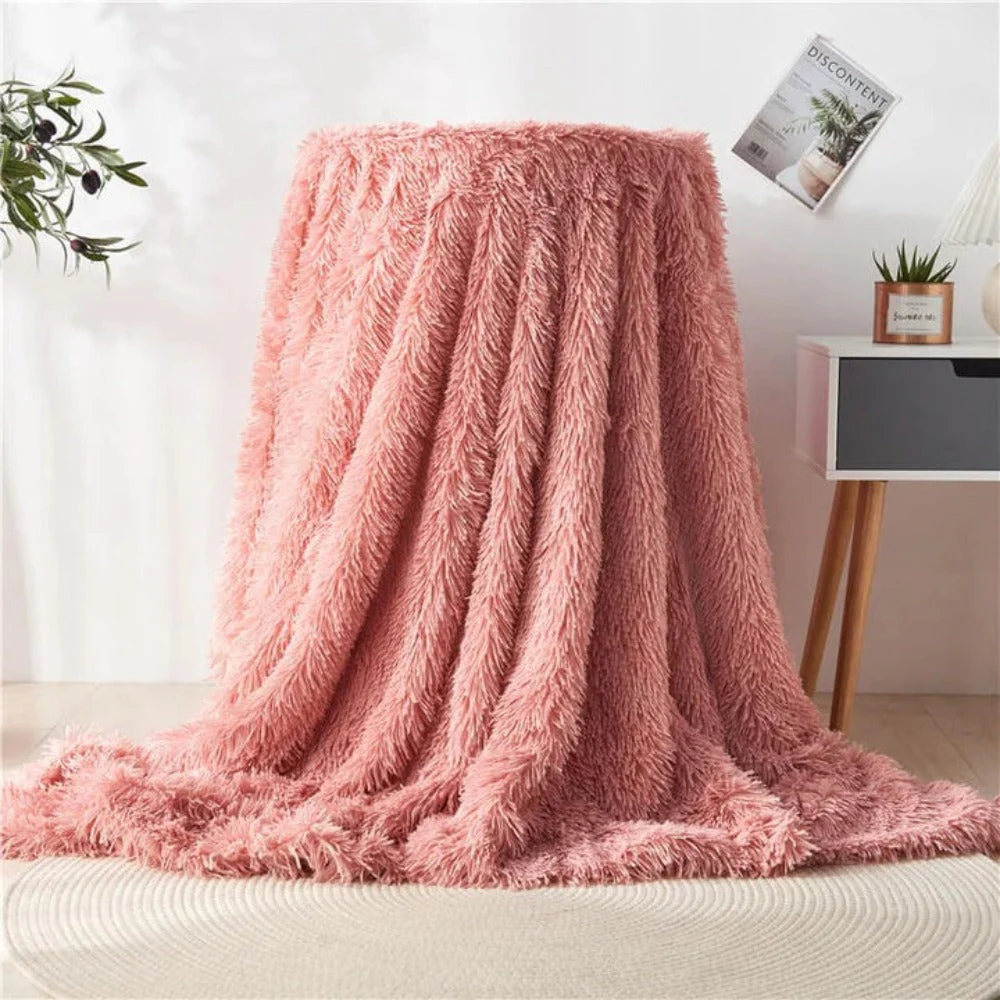 Fuzzy Faux Fur Blanket Throw - Image 5