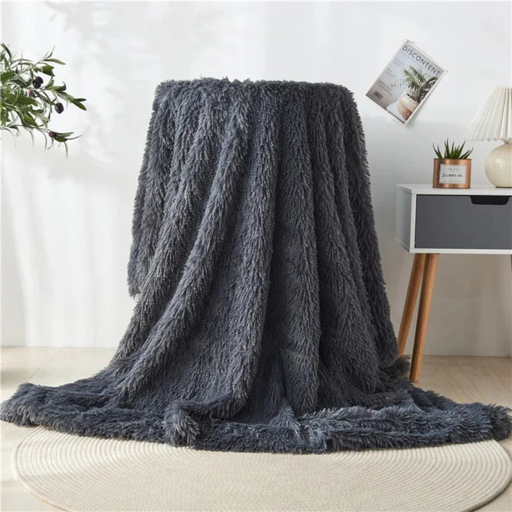 Fuzzy Faux Fur Blanket Throw - Image 7