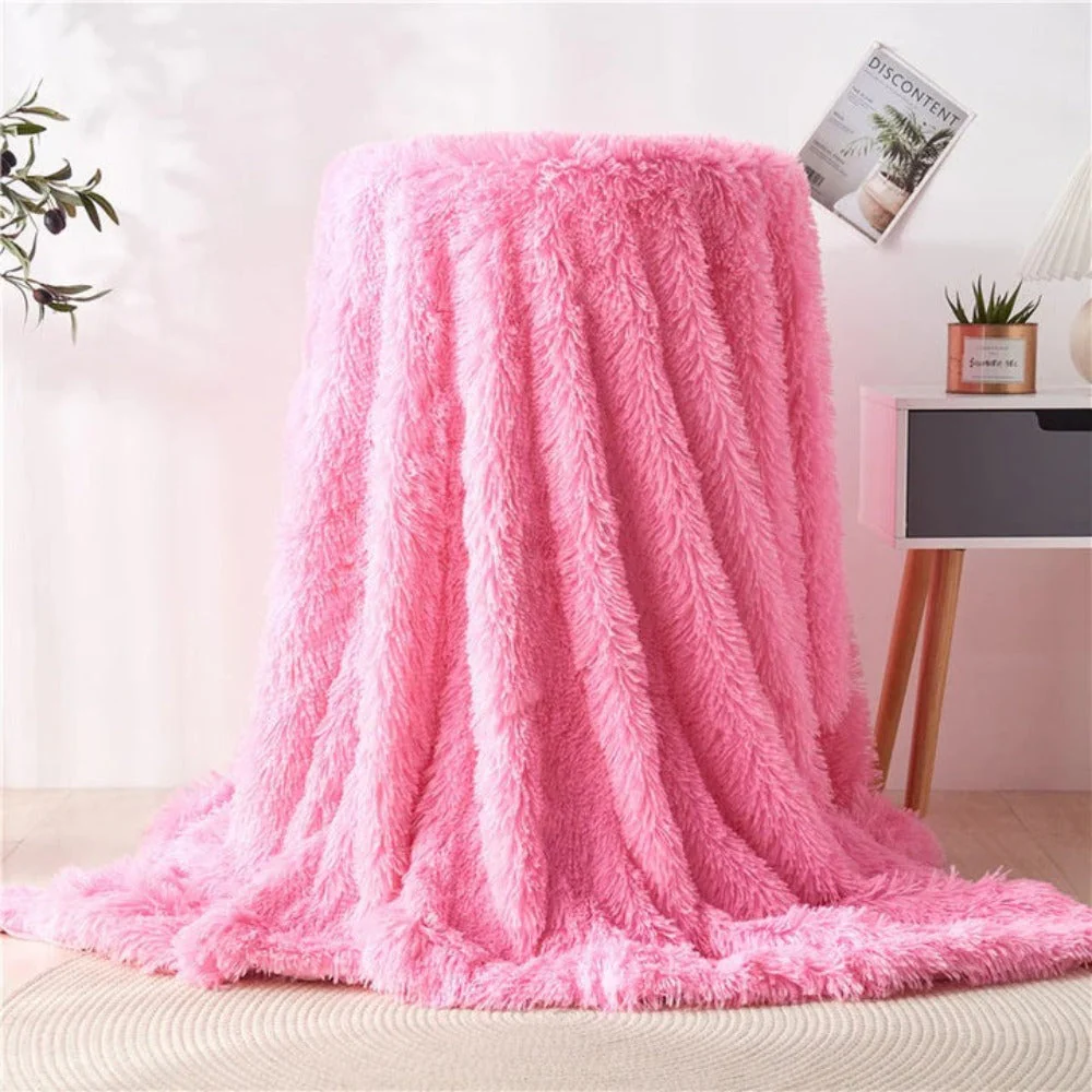 Fuzzy Faux Fur Blanket Throw - Image 9