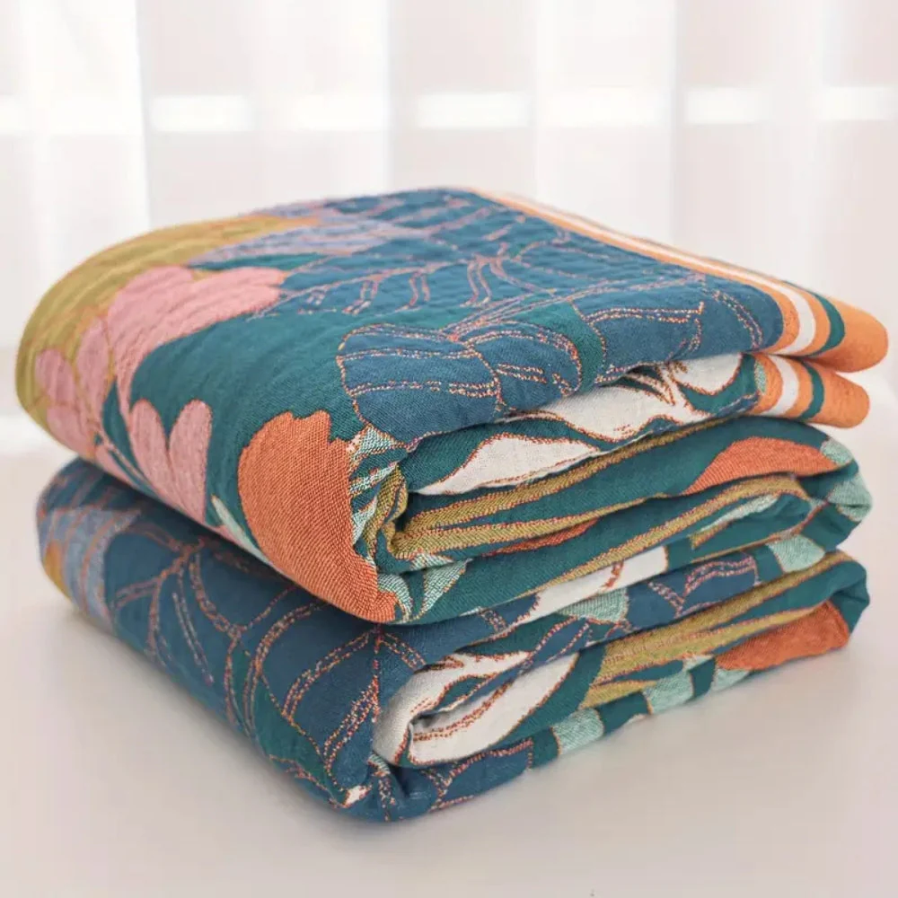 Garden-Inspired Cotton Gauze Blanket - Image 5
