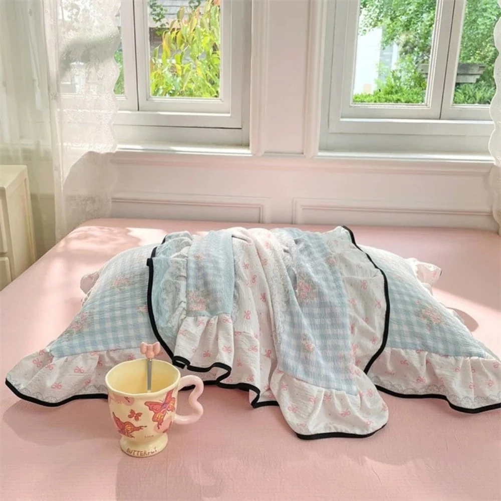 Gauze Floral Ruffled Lace Pillowcases - Image 5
