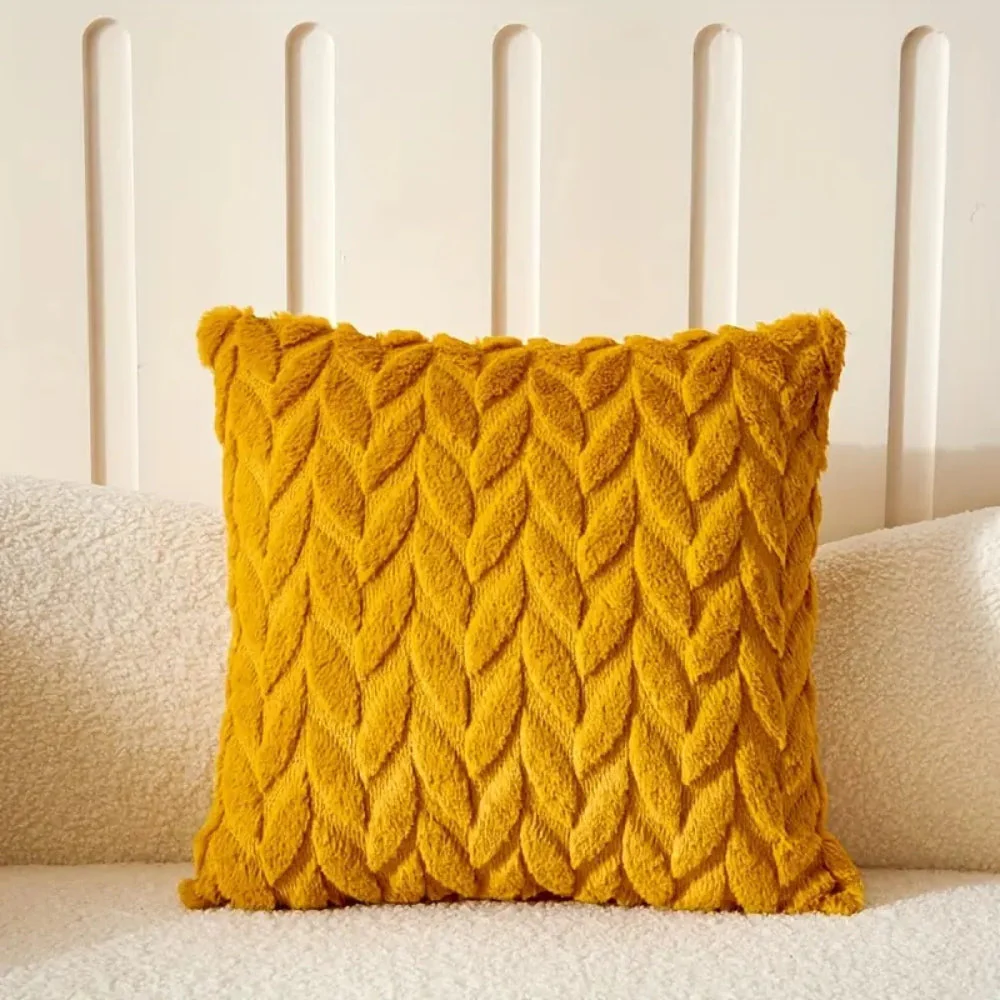 Geo Leaves Embroidered Cushion Cover - Image 11