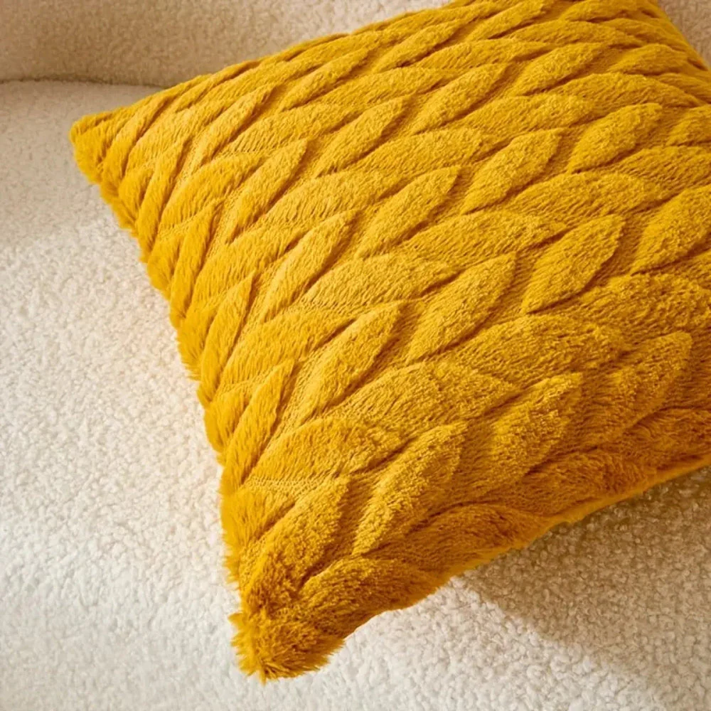 Geo Leaves Embroidered Cushion Cover - Image 3