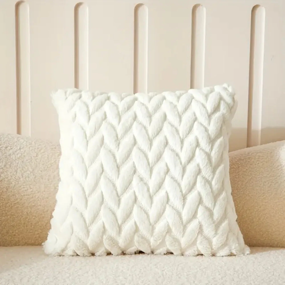 Geo Leaves Embroidered Cushion Cover - Image 6