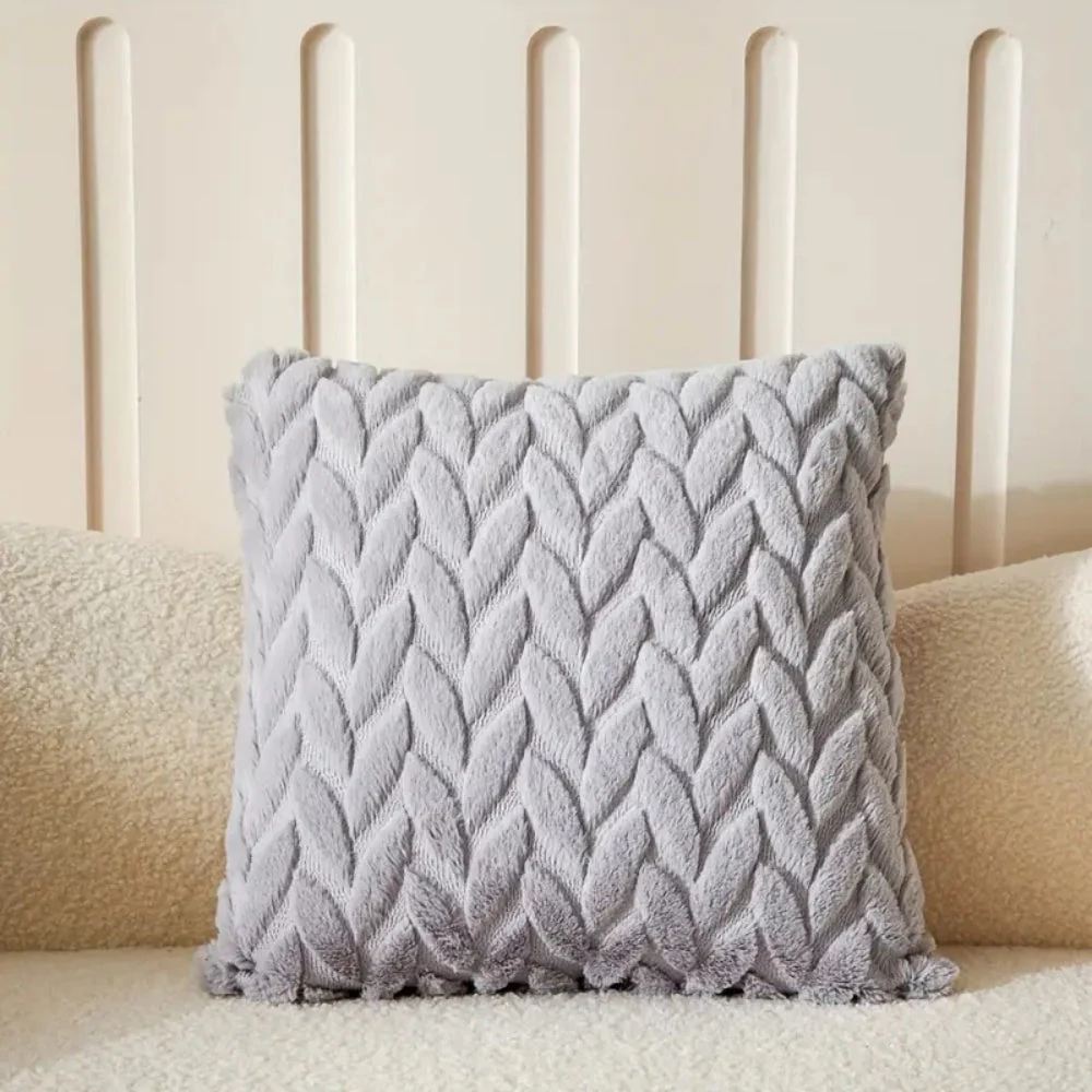 Geo Leaves Embroidered Cushion Cover - Image 8
