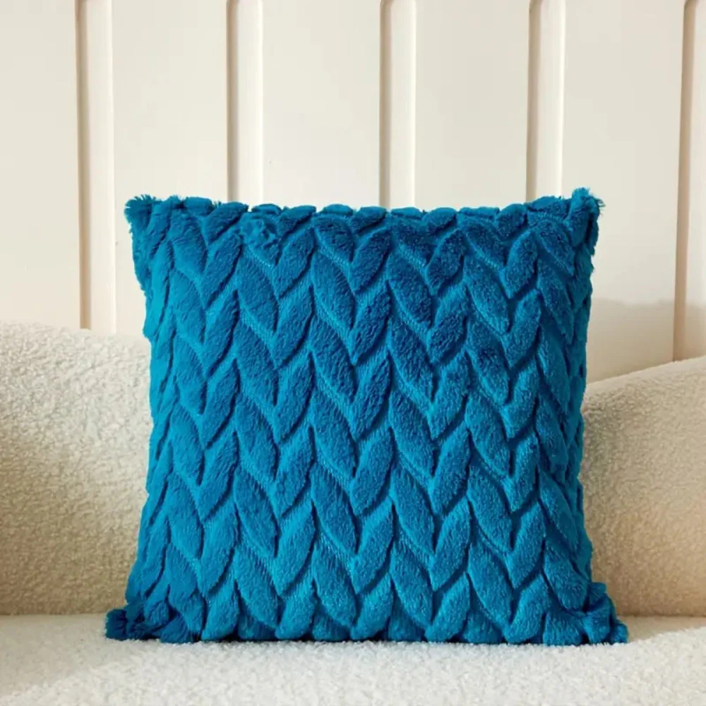 Geo Leaves Embroidered Cushion Cover - Image 9
