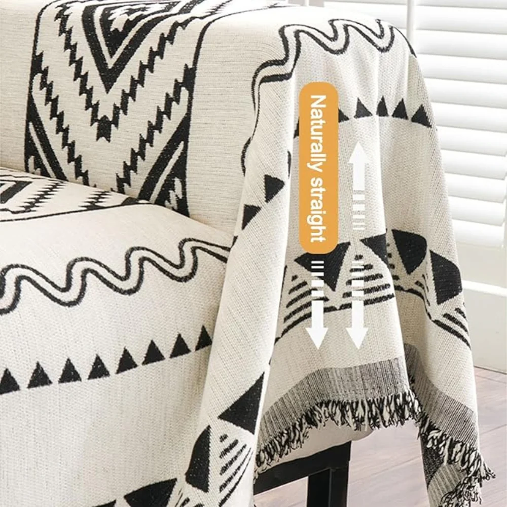 Geometric Boho Sofa Cover Throw - Image 8