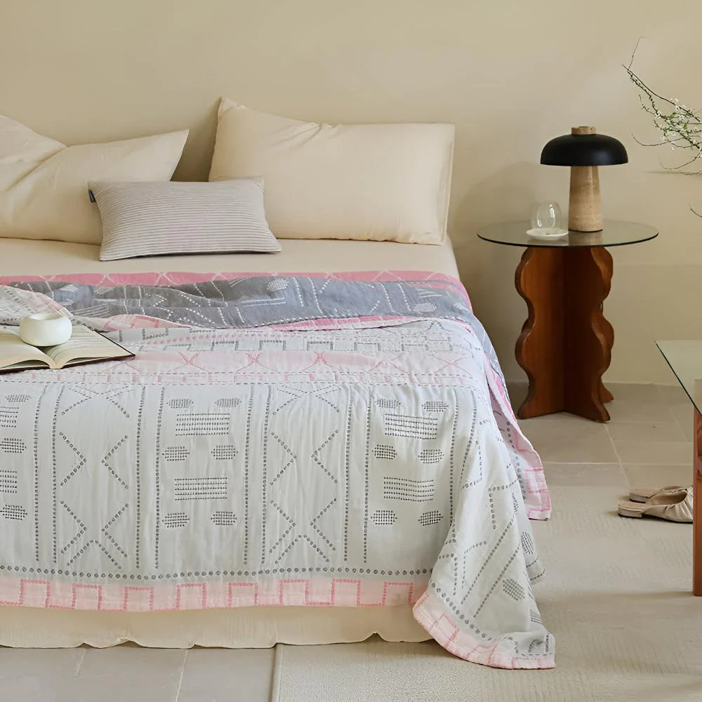 Geometric Cotton Blanket - Image 5