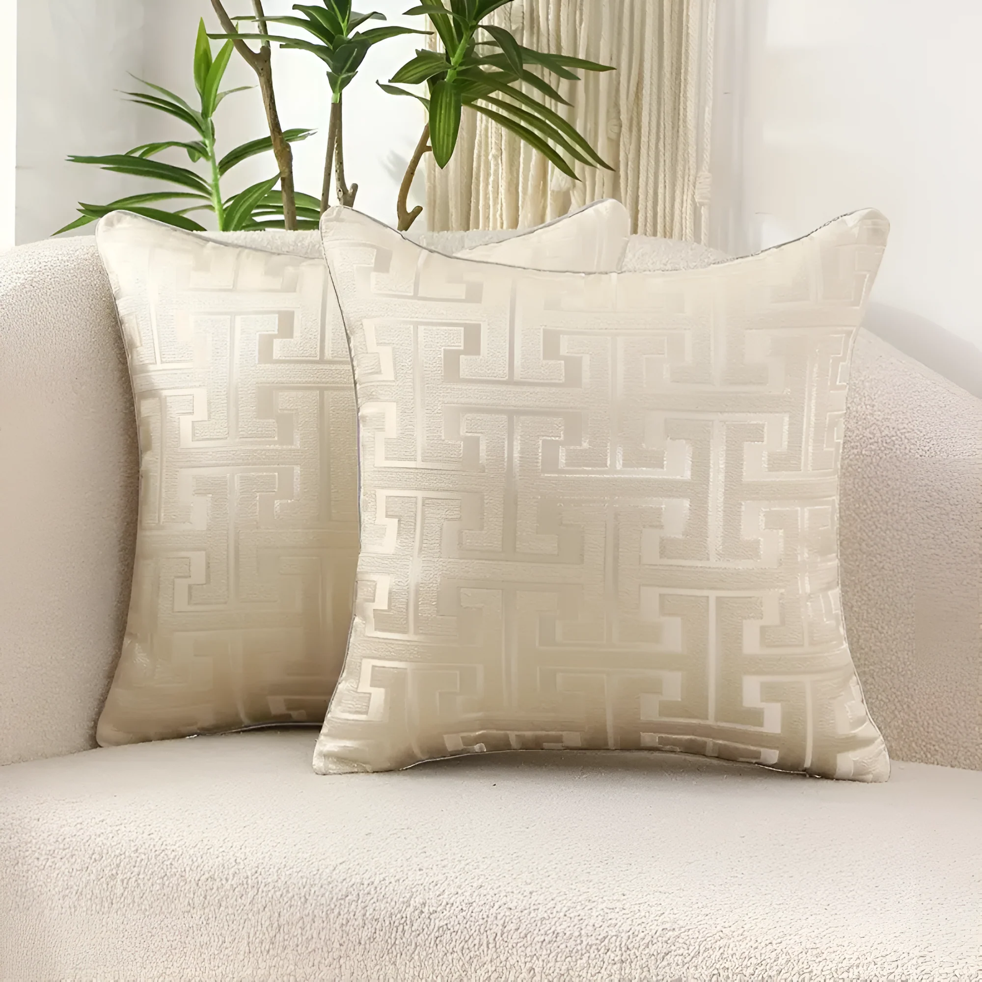 Geometric Jacquard Luxury Cushion Cover - Image 3
