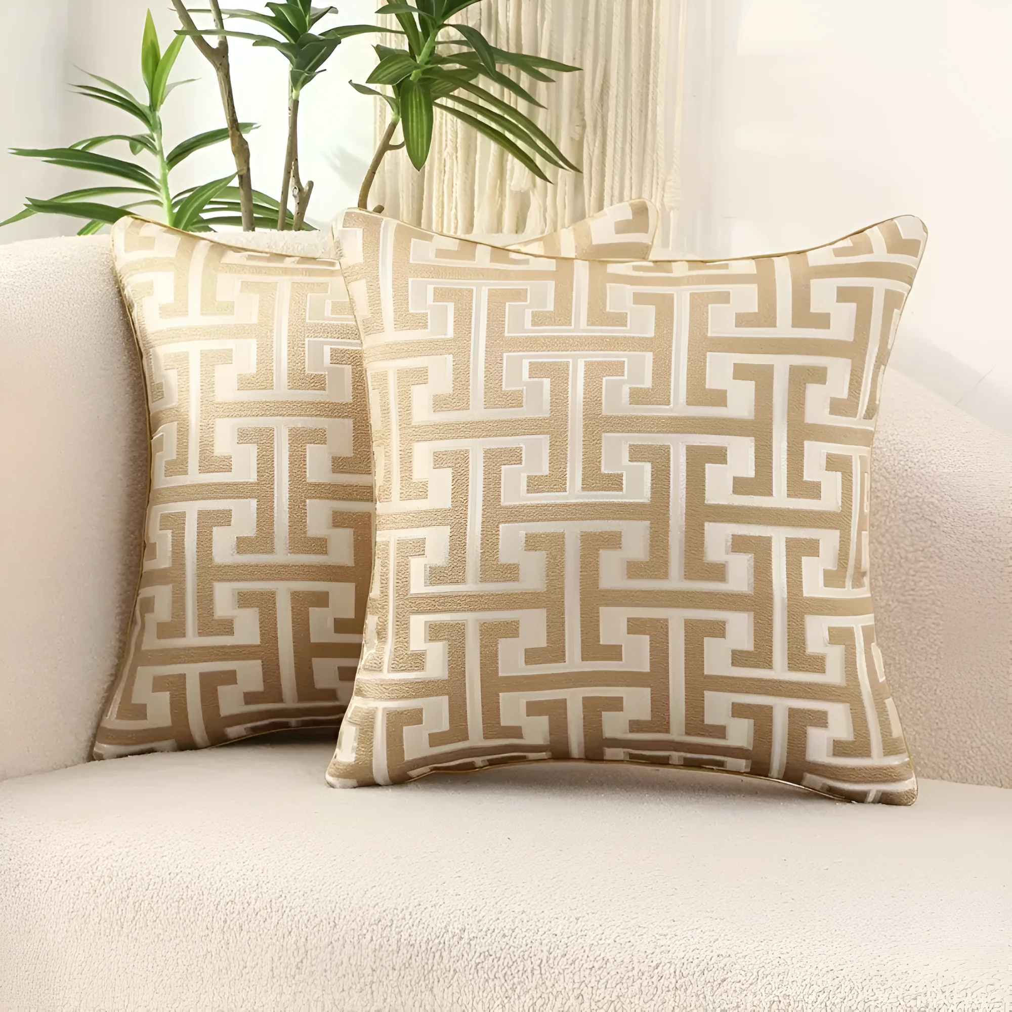 Geometric Jacquard Luxury Cushion Cover - Image 6