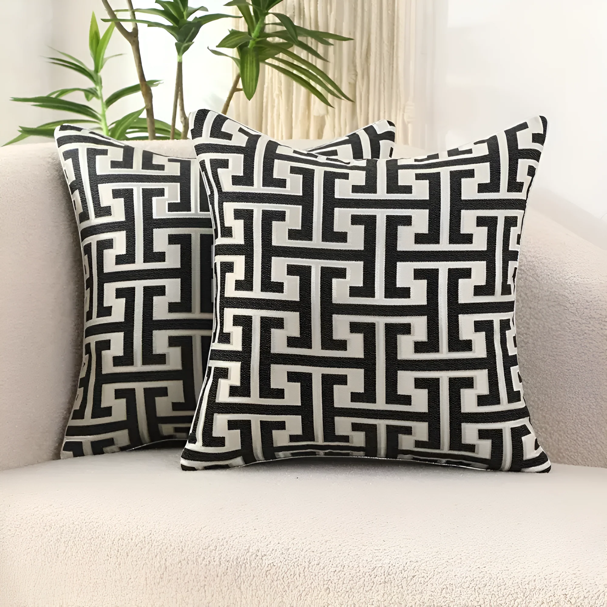 Geometric Jacquard Luxury Cushion Cover - Image 8