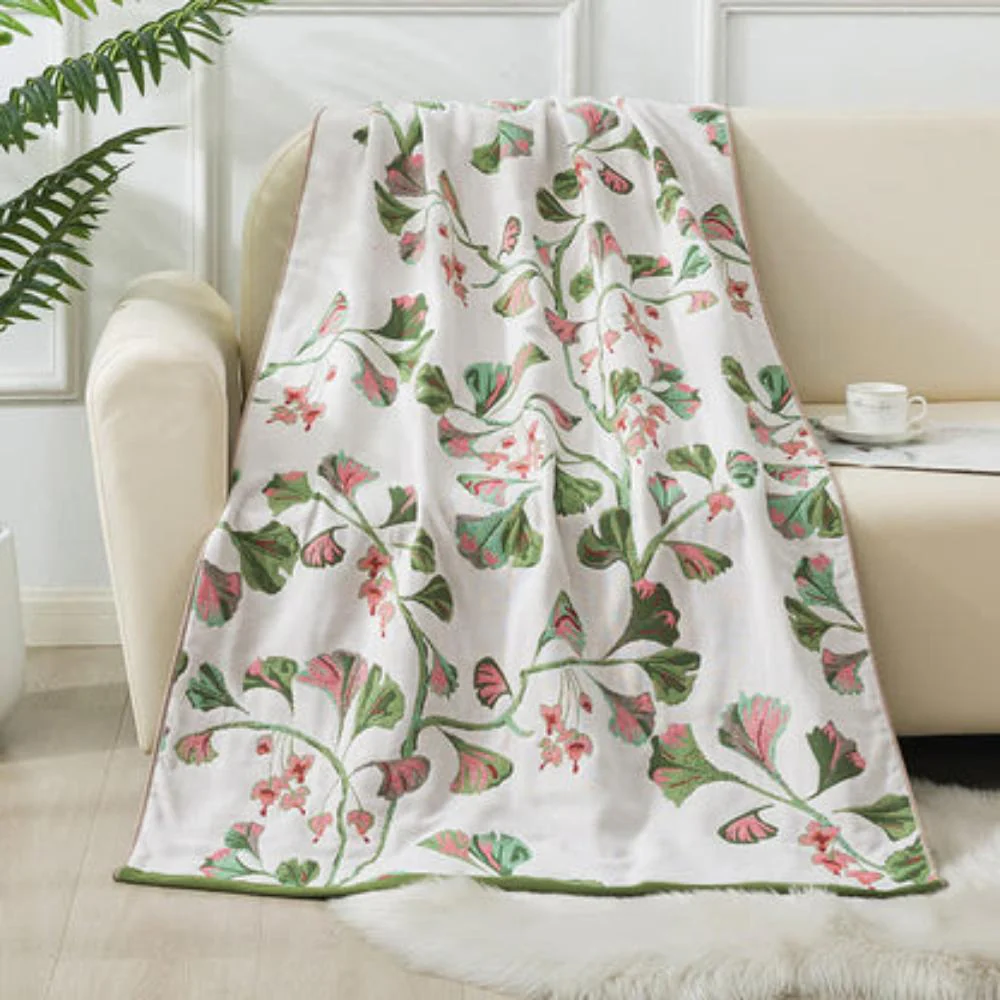 Ginkgo Leaf Cotton Gauze Towel - Image 3