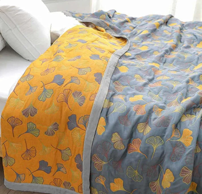 Ginkgo Leaf Throw Blanket - Image 4