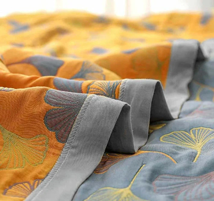 Ginkgo Leaf Throw Blanket - Image 5