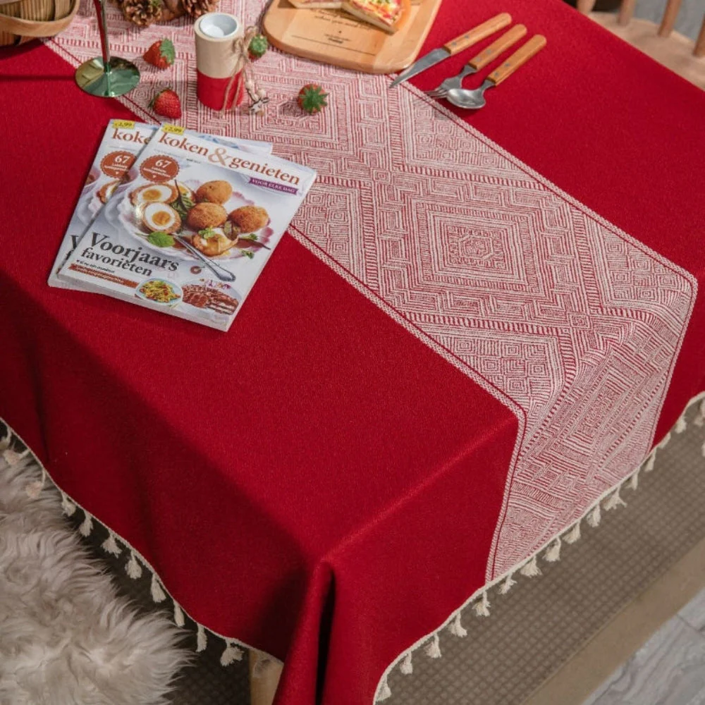 Glisstra Geometric Tassel Tablecloth - Image 13