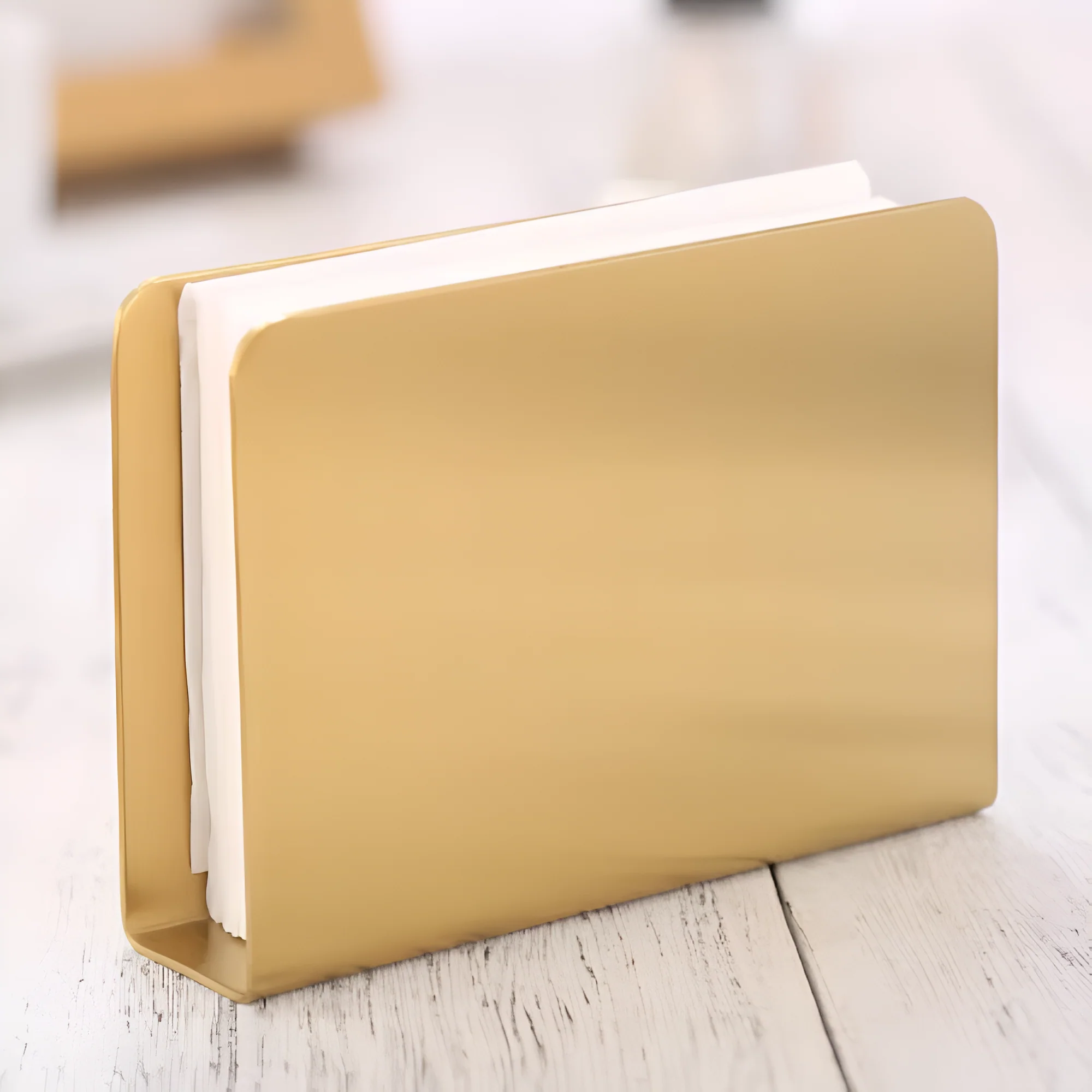 Gold Metallic Napkin Holder - Image 5