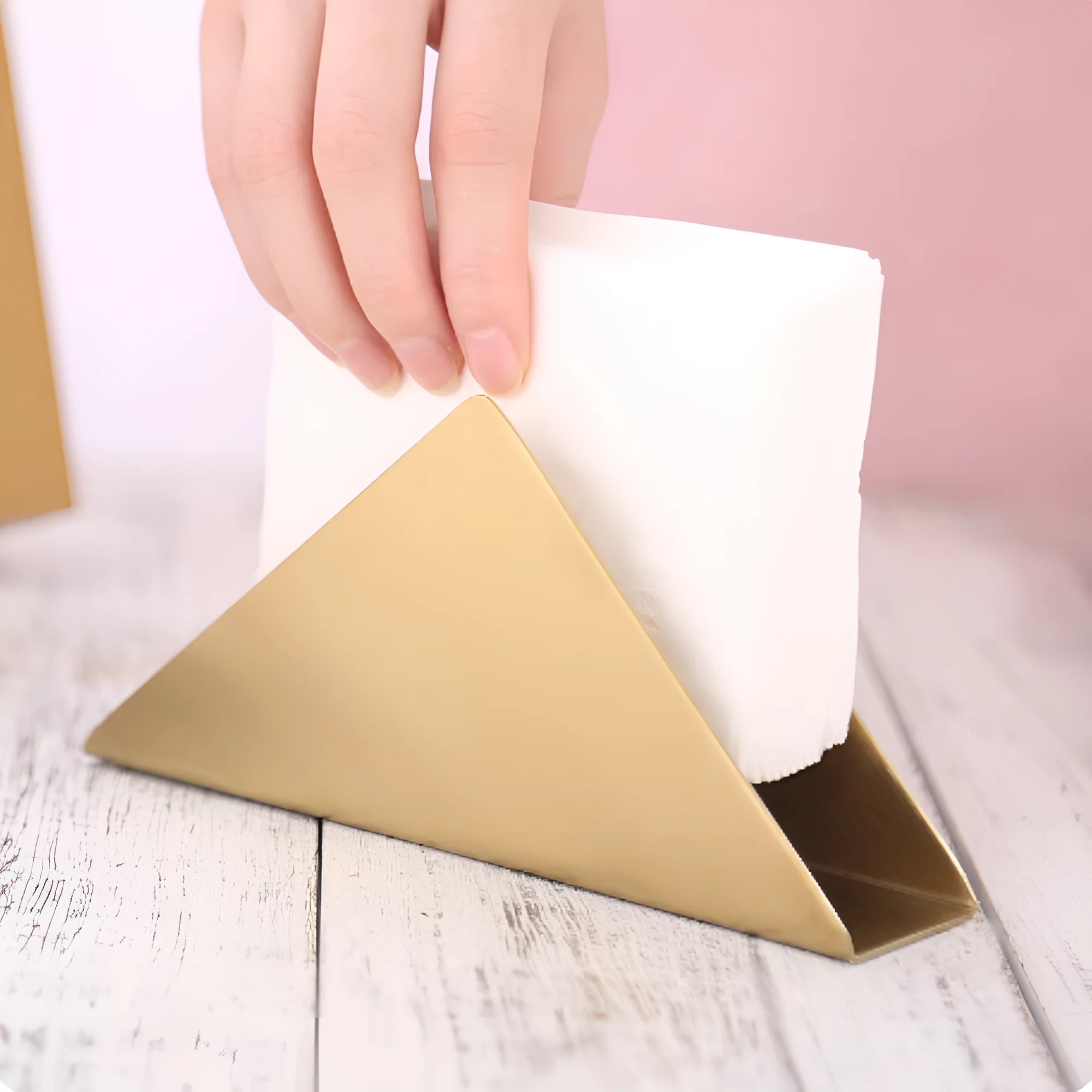 Gold Metallic Napkin Holder - Image 6
