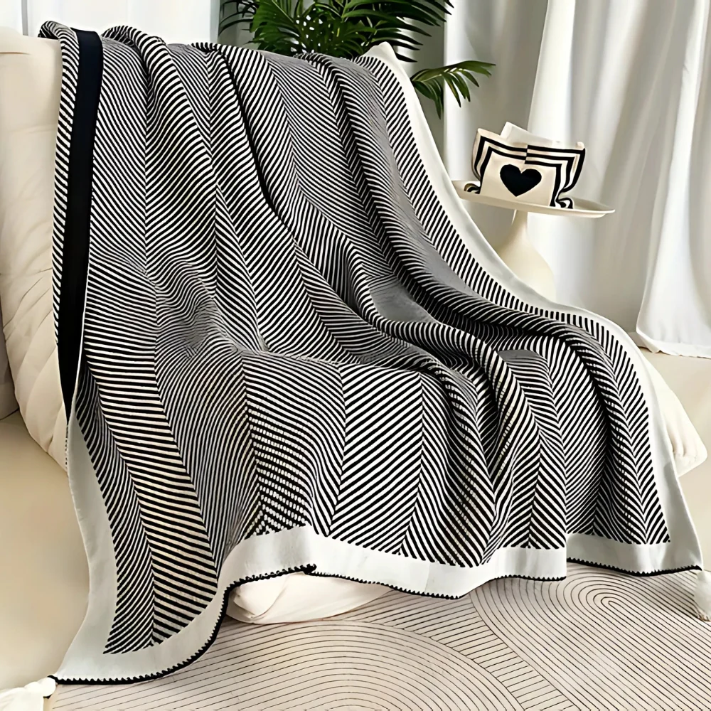 Golden Chevron Luxe Blanket - Image 10