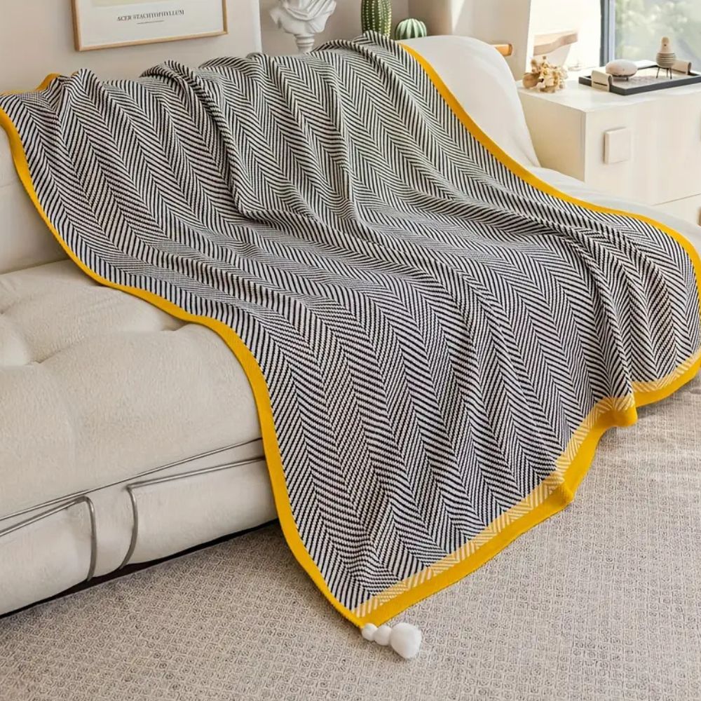 Golden Chevron Luxe Blanket - Image 5