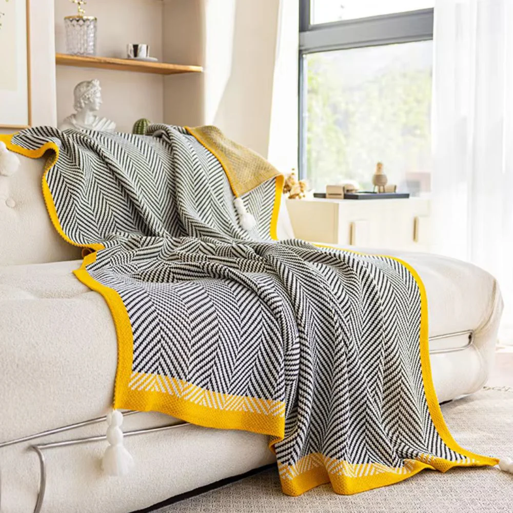 Golden Chevron Luxe Blanket - Image 7