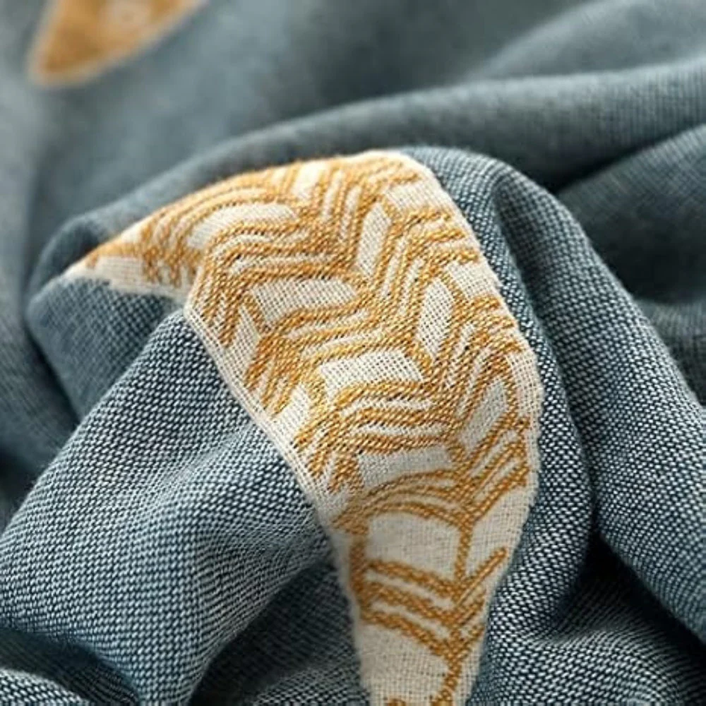 Golden Fish Cotton Gauze Reversible Blanket - Image 7