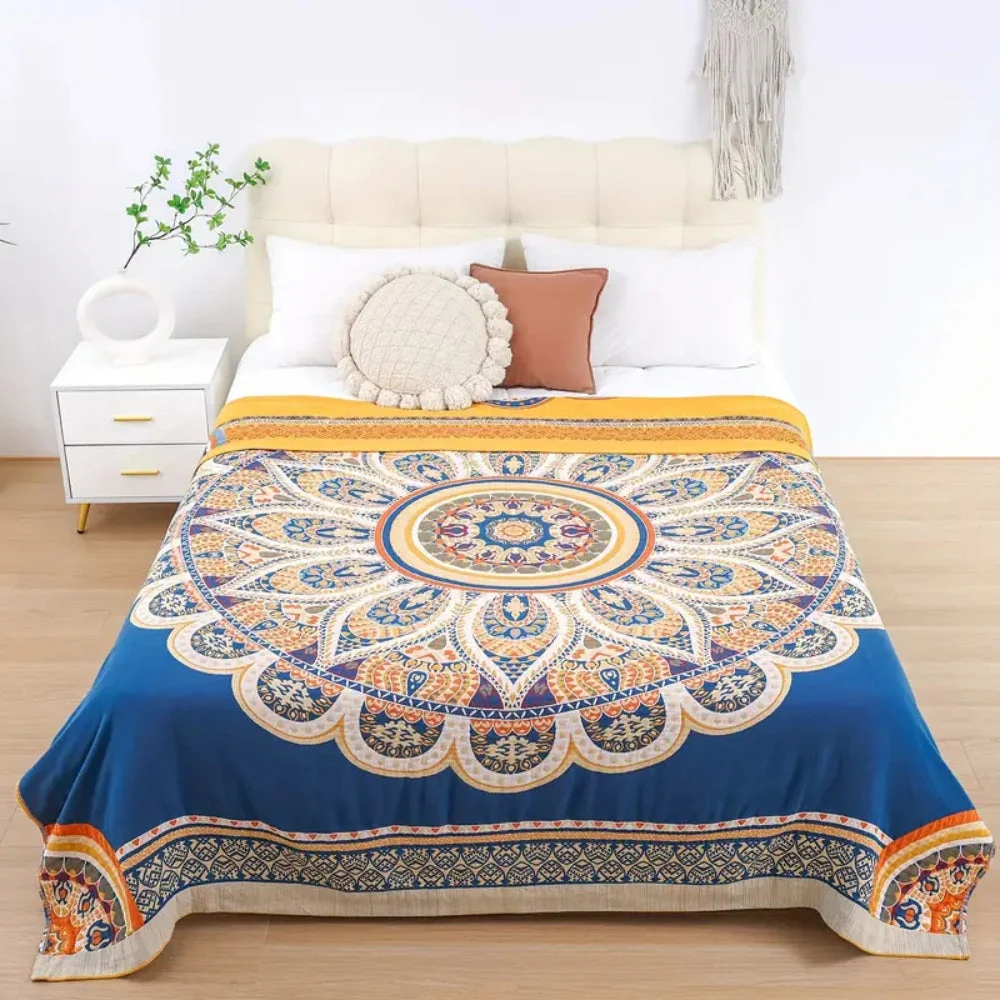 Golden Lotus Comfort Reversible Blanket - Image 2