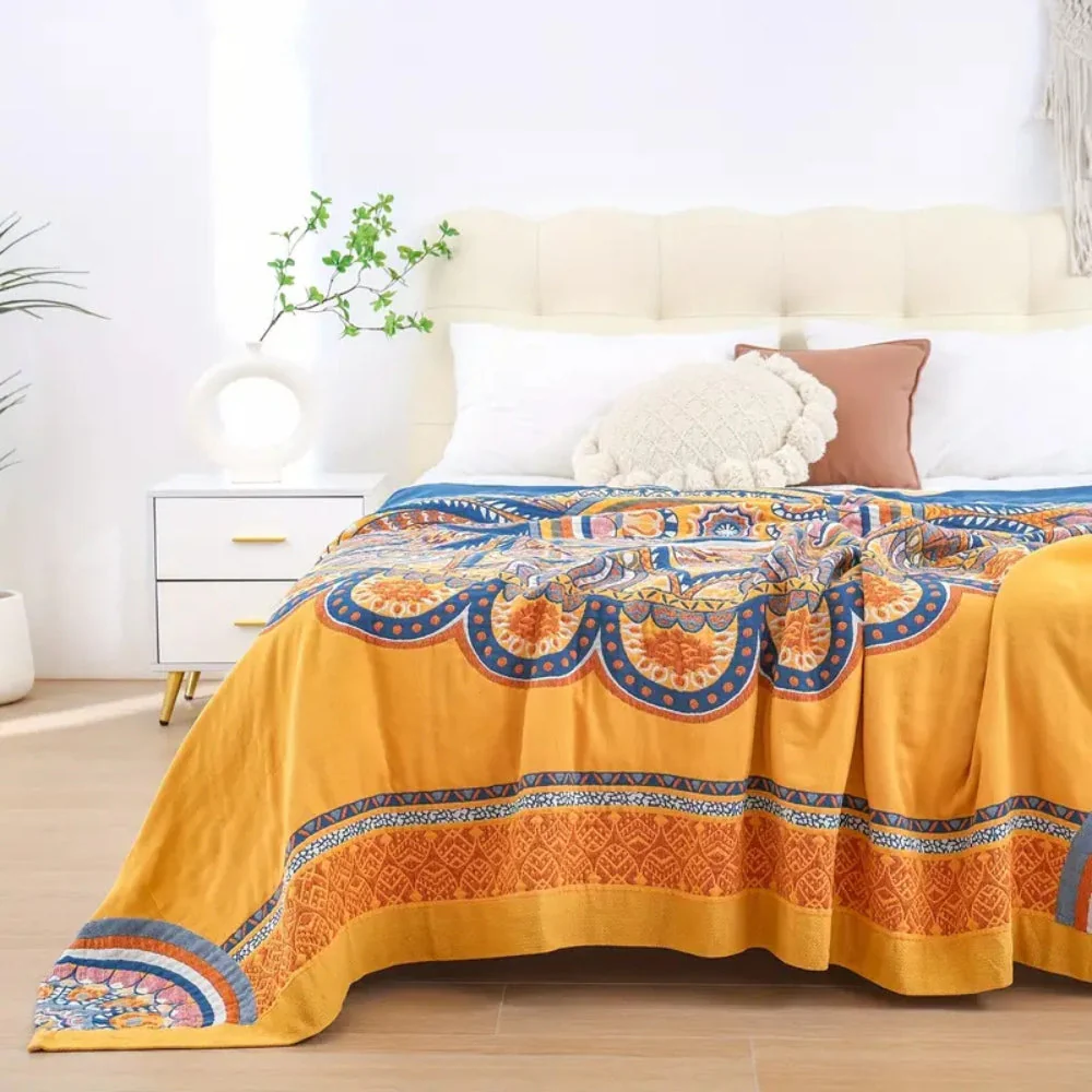 Golden Lotus Comfort Reversible Blanket - Image 3