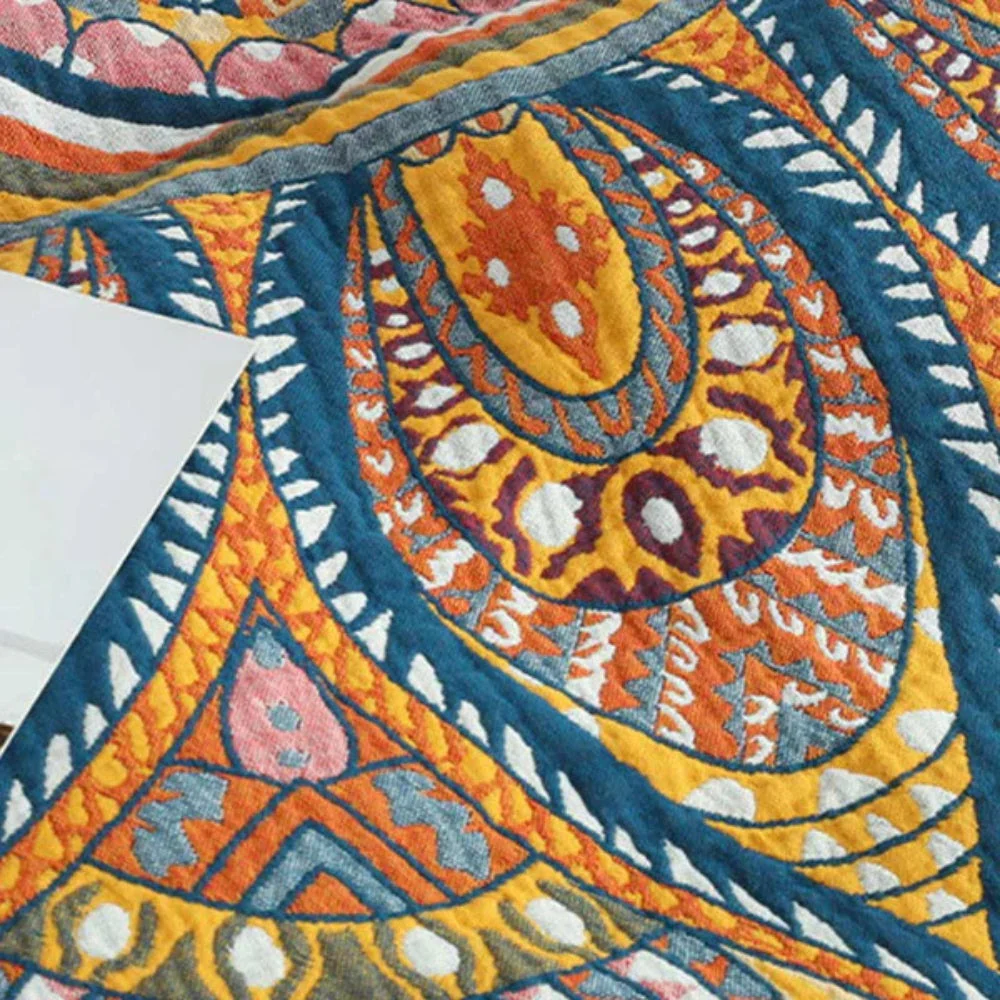 Golden Lotus Comfort Reversible Blanket - Image 5