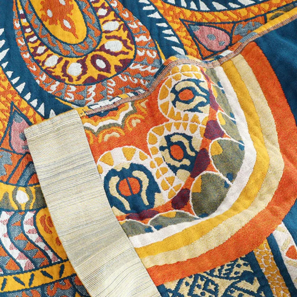 Golden Lotus Comfort Reversible Blanket - Image 6