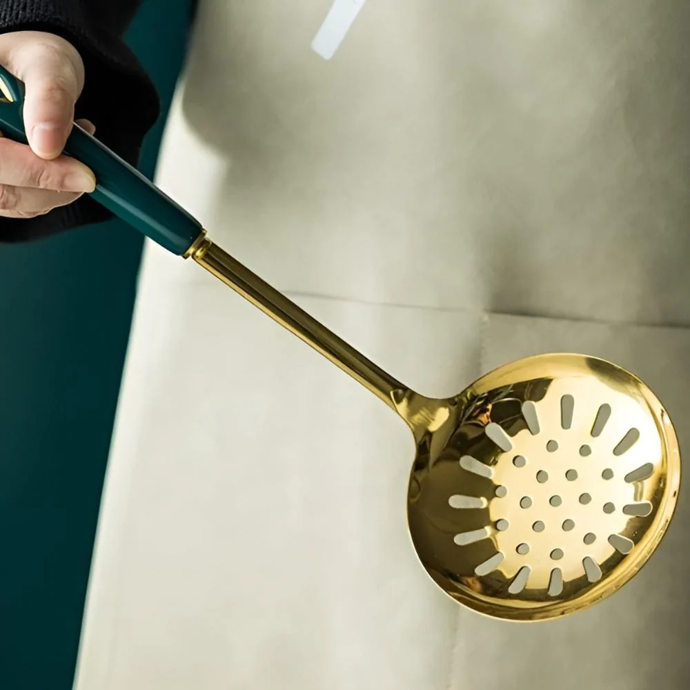 Golden Stainless Steel Utensil Set - Image 5