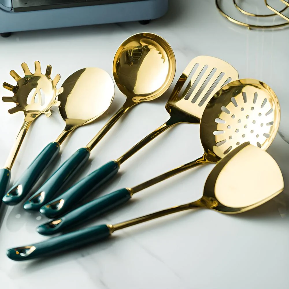 Golden Stainless Steel Utensil Set - Image 7