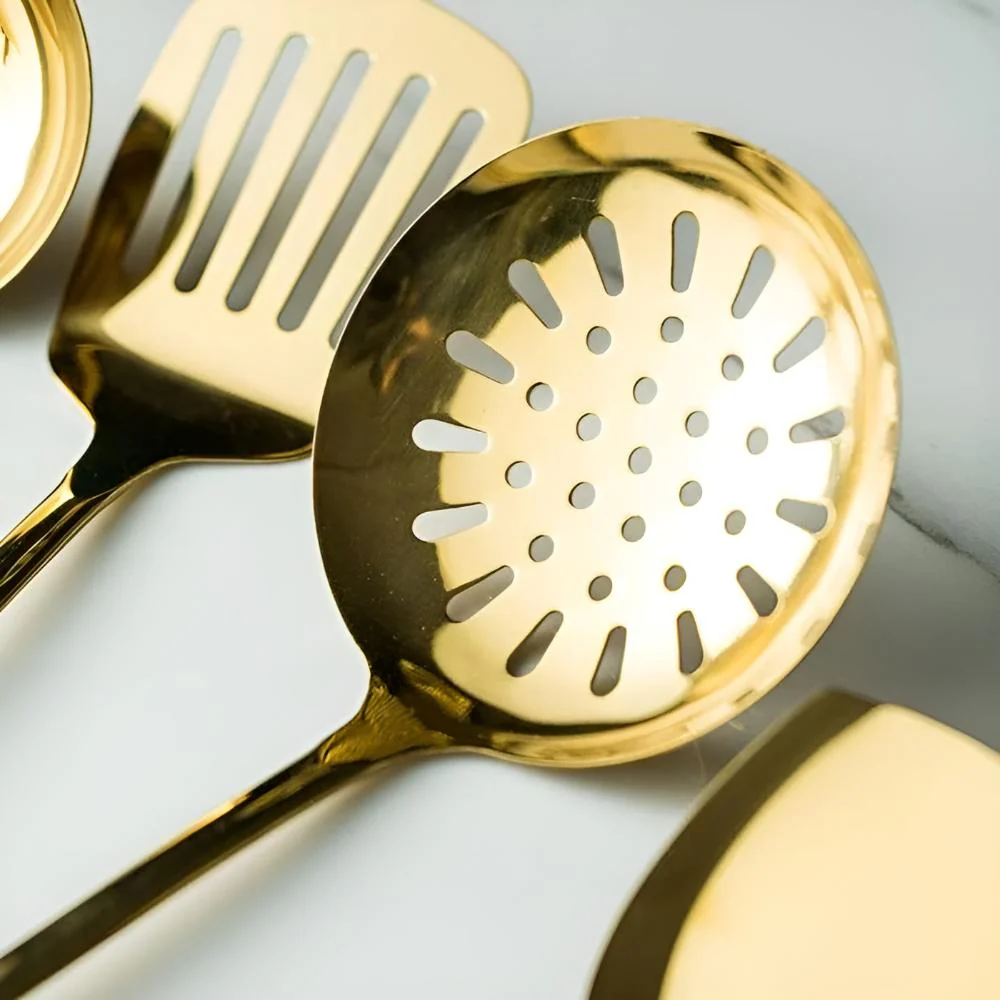 Golden Stainless Steel Utensil Set - Image 9