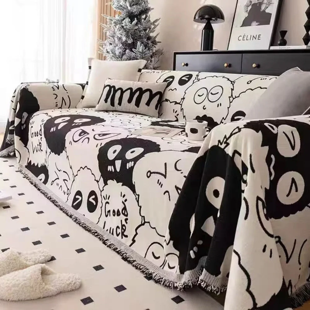 Gremlin Cartoon Chenille Sofa Cover - Image 3