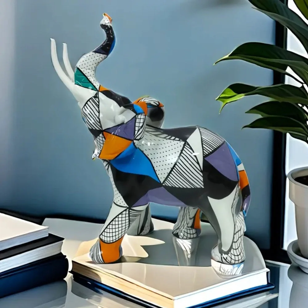 Luxury Abstract Elephant Figurine - Image 2