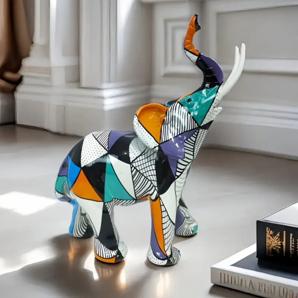 Luxury Abstract Elephant Figurine - Image 5