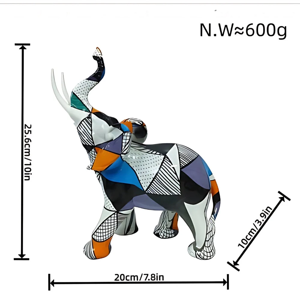 Luxury Abstract Elephant Figurine - Image 6
