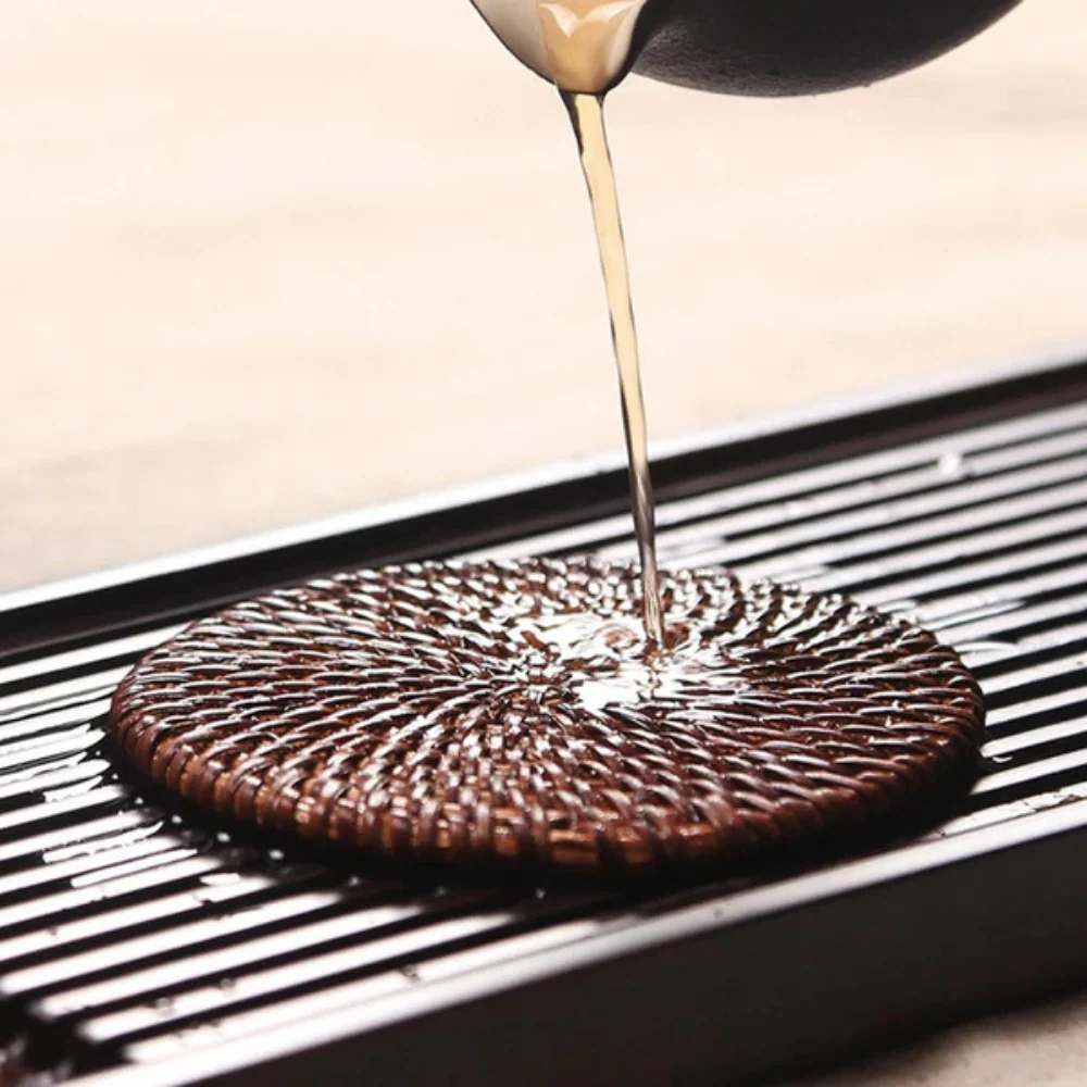 Handmade Rattan Coaster | 6pcs Set - Image 6
