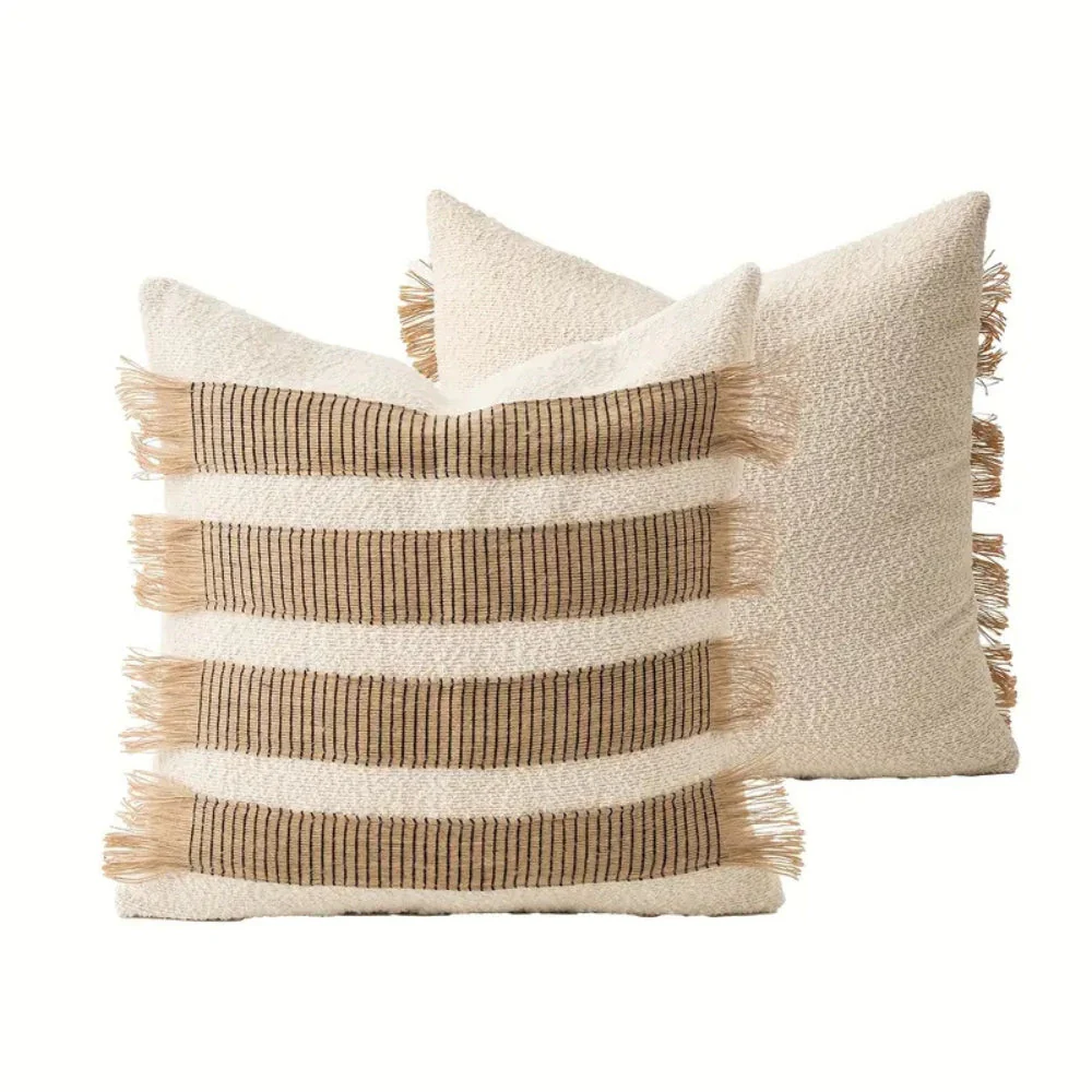 Handwoven Bohemian Stripe Cushion Cover - Image 10