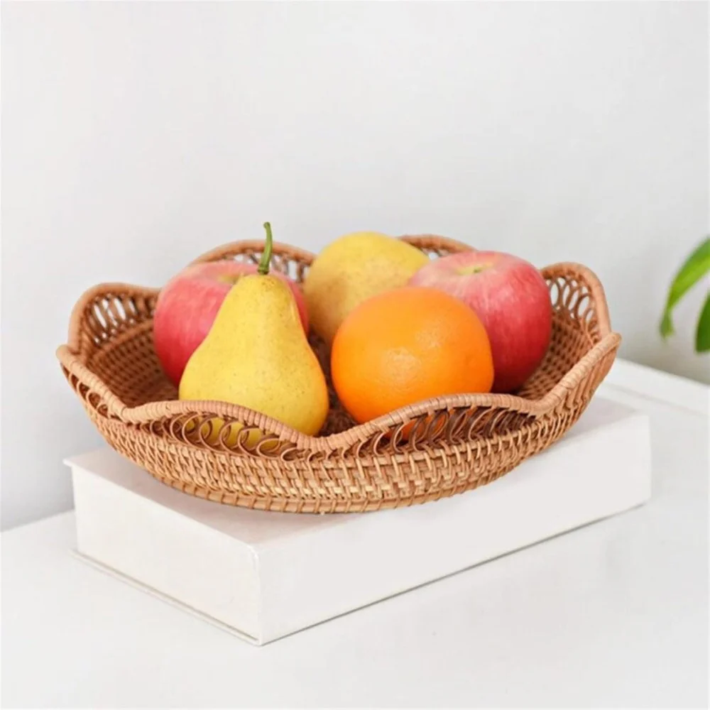 Handwoven Rattan Floral Basket - Image 3