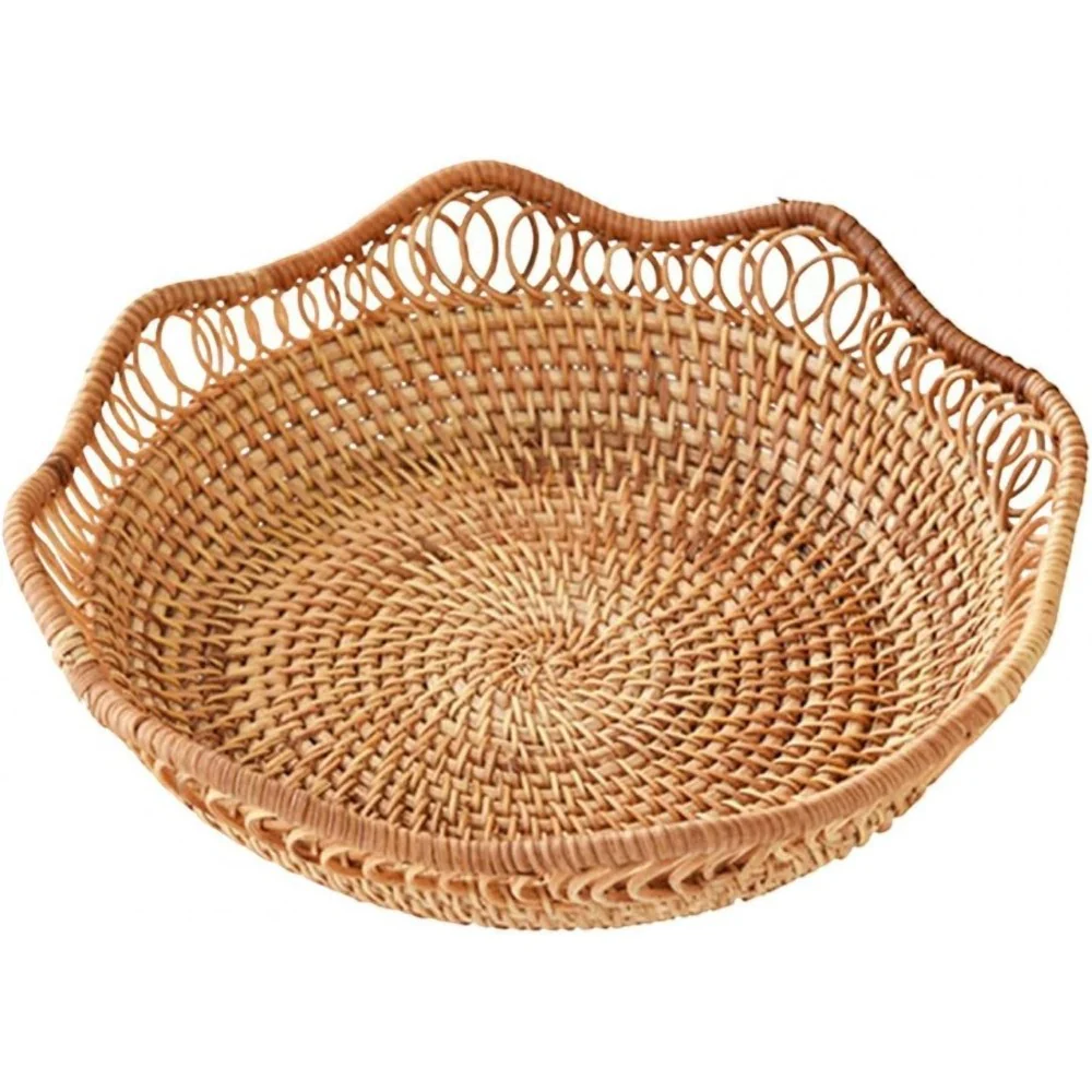 Handwoven Rattan Floral Basket - Image 8