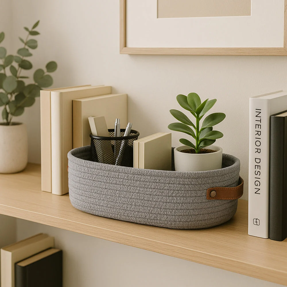 Harper Woven Storage Basket Organizer - Image 5