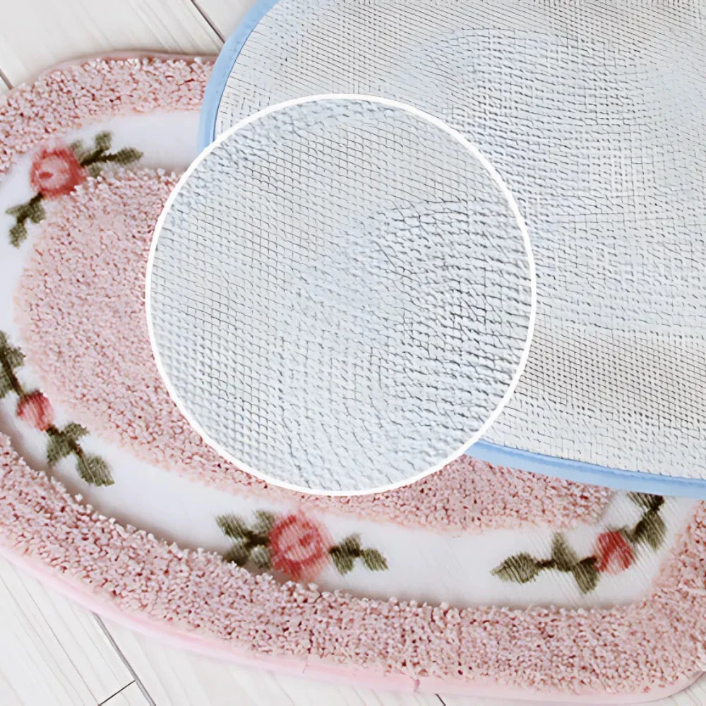 Heart Floral Tufted Bath Mat - Image 2