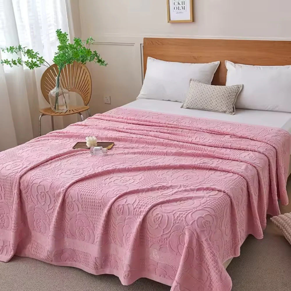 Flora Terry Cotton Weave Blanket - Image 5