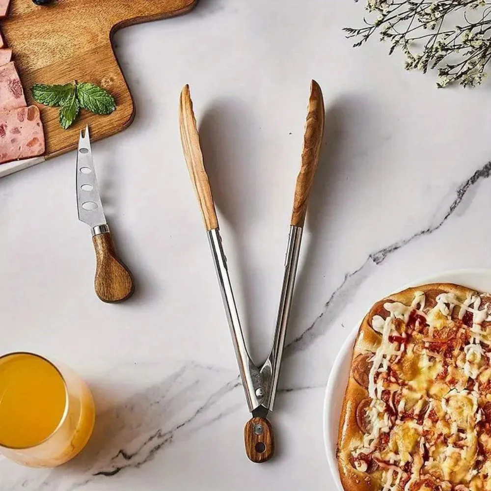 Heritage Wood & Steel Tongs | Set of 2 - Image 2