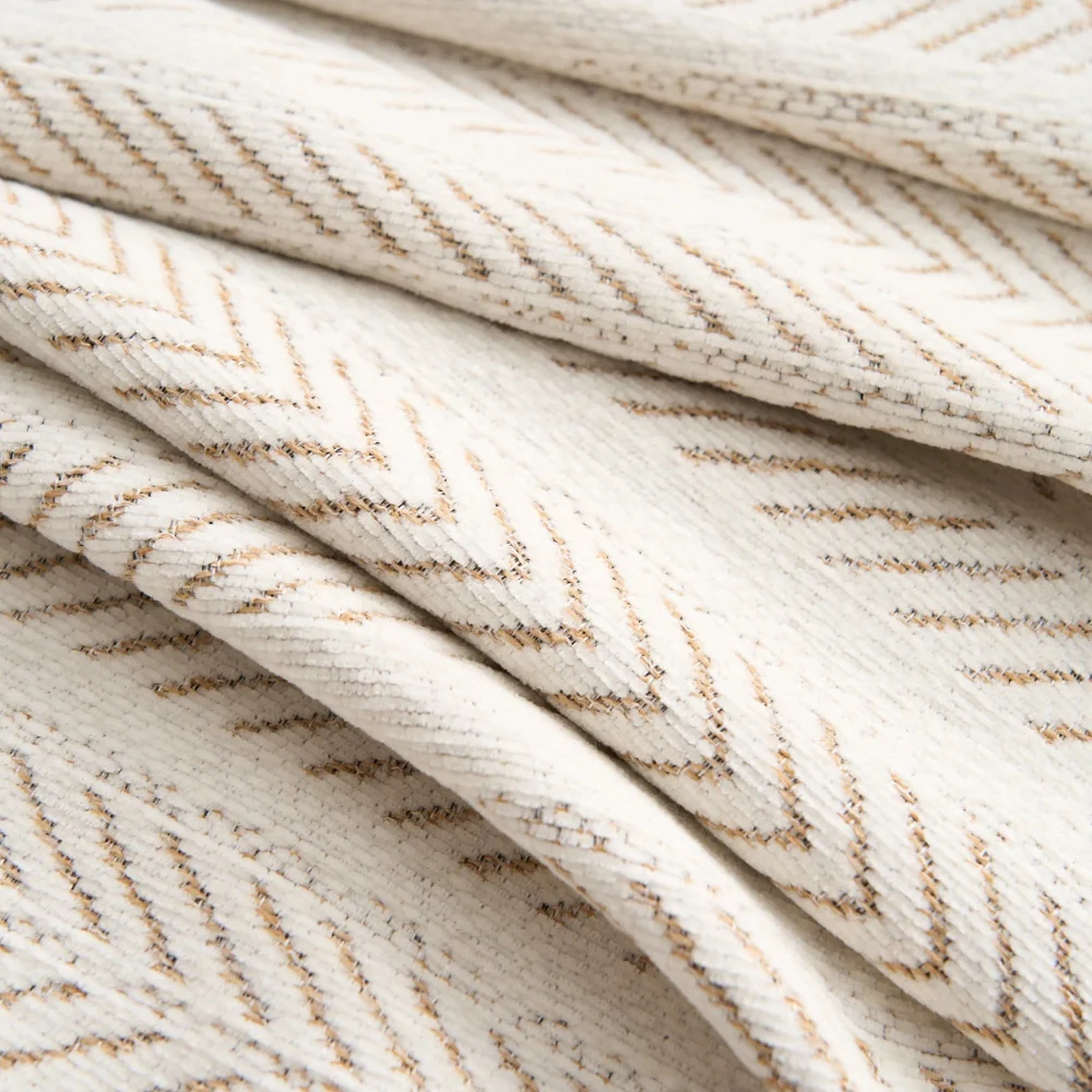 Herringbone Chenille Tassels Sofa Cover - Image 4