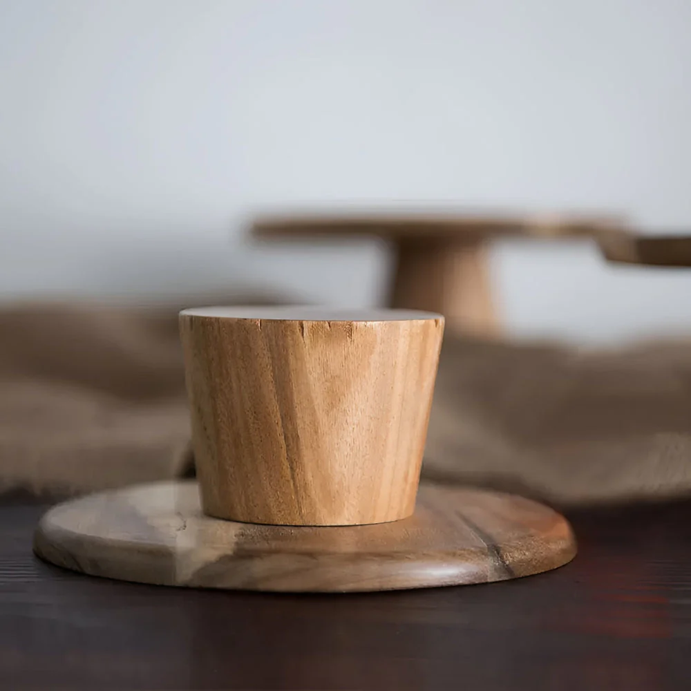 High Stand Wooden Cake Plate - Image 2