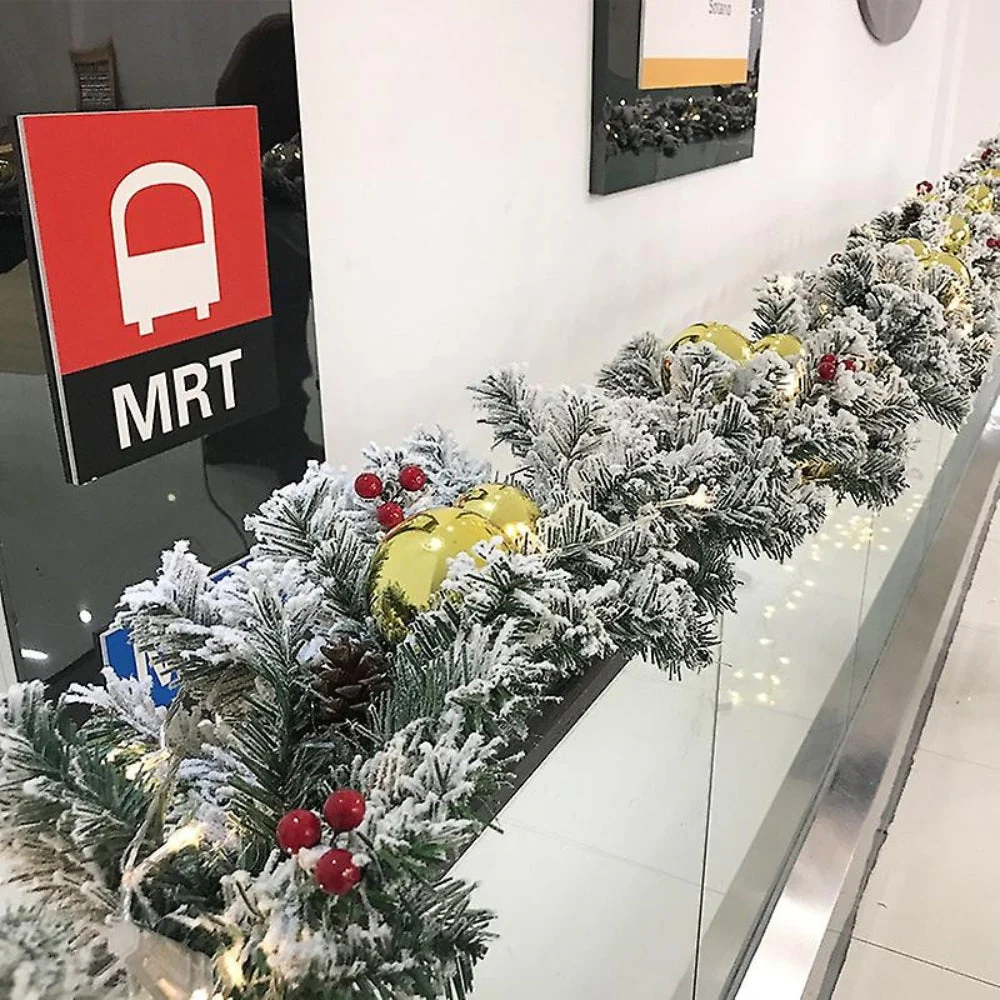 Holiday Frosted Christmas Garland - Image 3